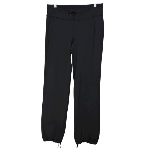 Lululemon Stretch Pants with Drawstring Hem Joggers Women's Size 10 Black - Picture 9 of 12